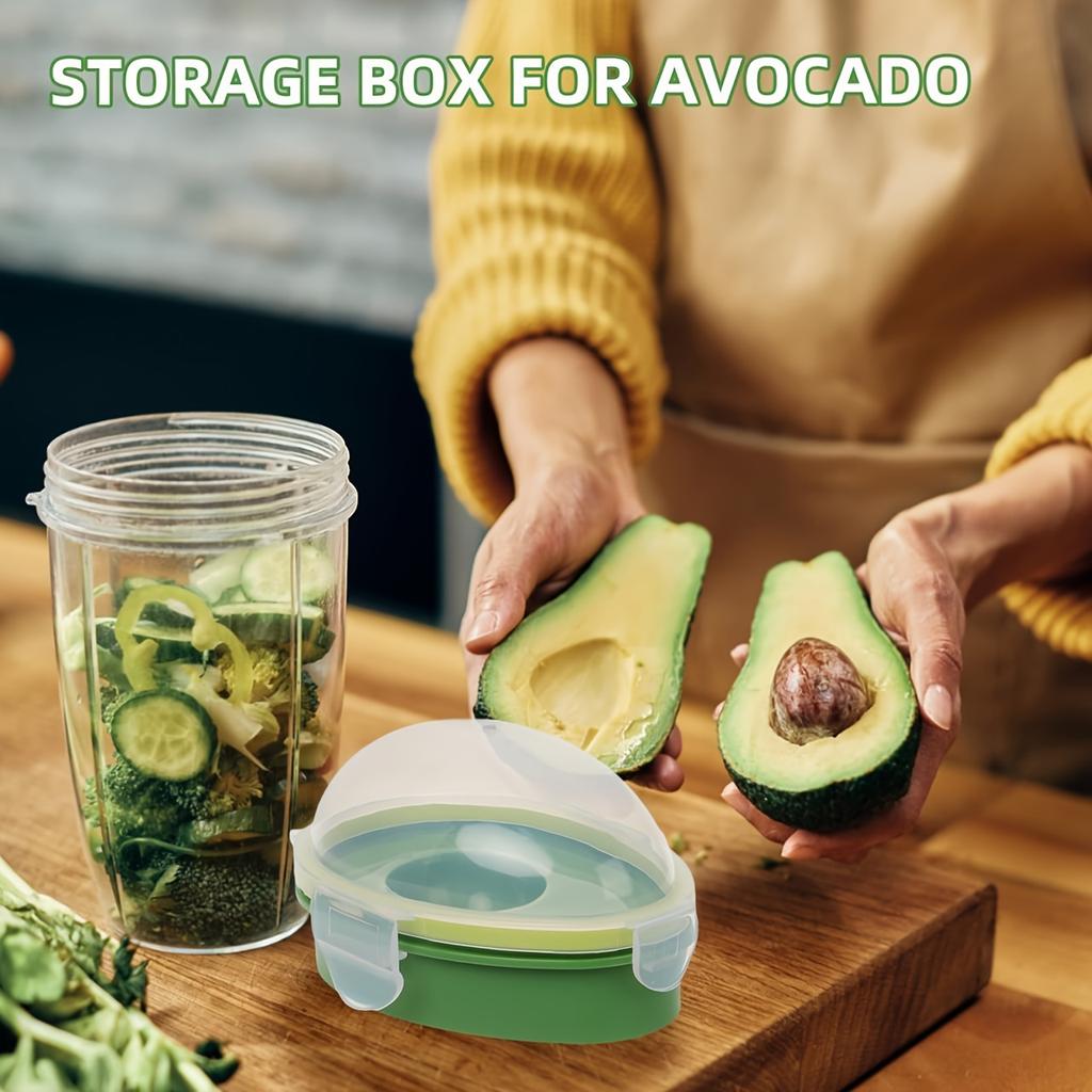 Reusable Avocado Keeper Storage Container - Plastic Flip Top Fresh Pod for Avocado, Multipurpose, Dishwasher Safe, Rectangle Shape