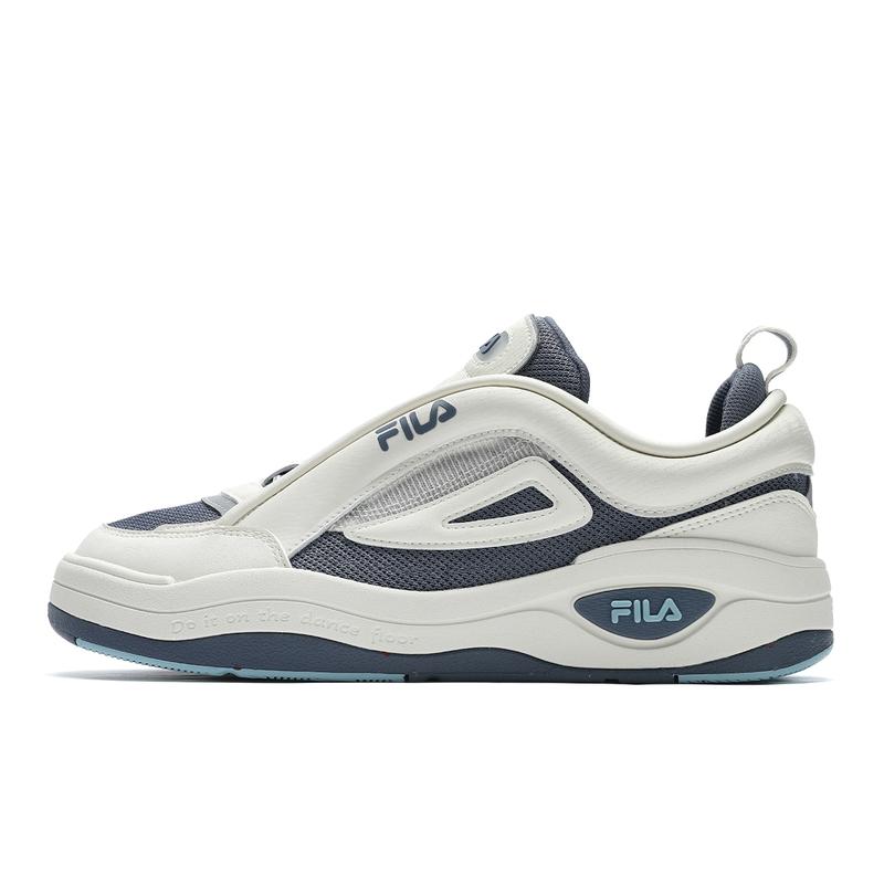 Fila Mix 2 Fabric Synthetic Leather Comfortable Versatile Quick-Drying Durable Low-Top Skate Shoes Men Sneaker White Blue F12M432202FGF