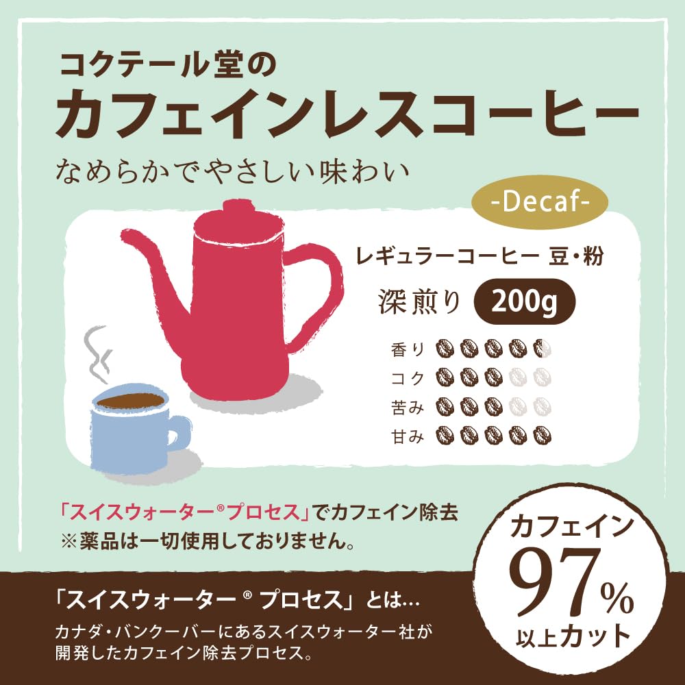 Cocktail Do Coffee Beans [Ground] Decaffeinated Coffee Grounds 150g Dark Roast