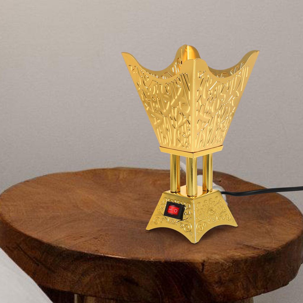 Vintage Arabian Electric Incense Burner Desktop Decorative Incense Stove for Home Office Yoga Space Tearoom Centerpiece
