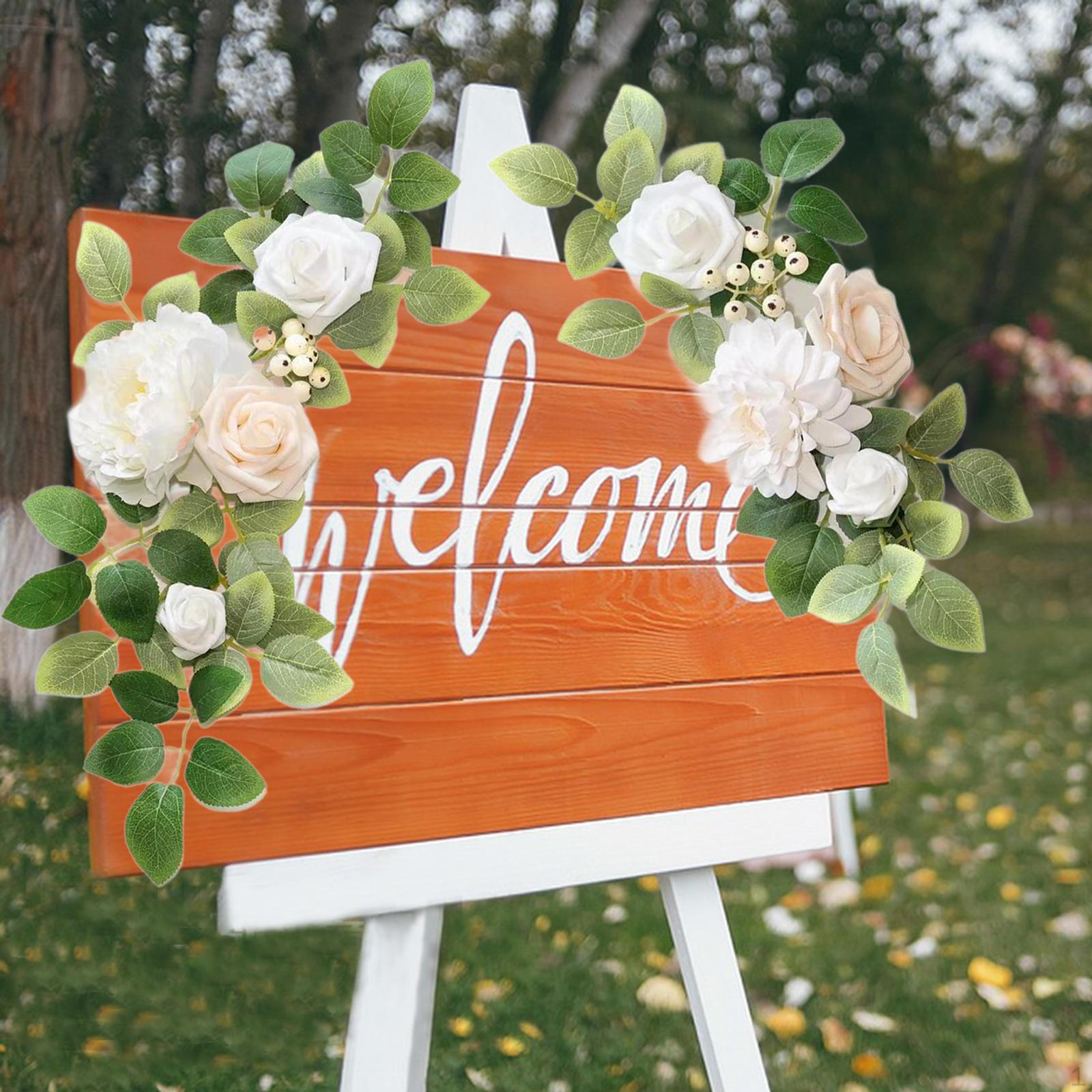 

2 шт. Свадебная арка цветы искусственный цветок гирлянда современный фон венок угол Style C