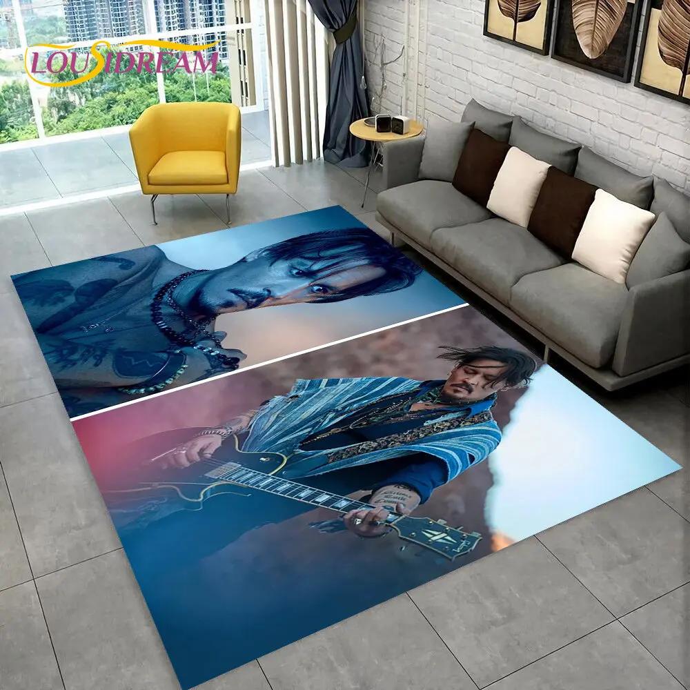 3D Printing Johnny Depp Series Area Rug,Carpet Rug for Home Living Room Bedroom Sofa Doormat Kitchen Decor,Non-slip Floor Mat HD