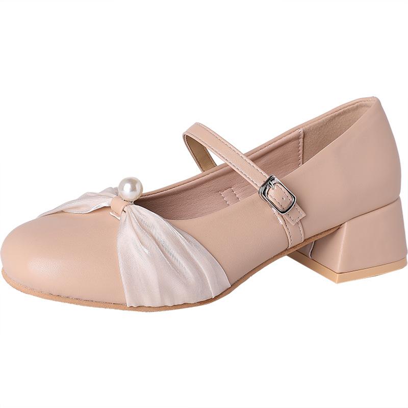 Versatile Shallow Mouth Single Shoes Women's Spring and Summer 2025 New Casual Fashion French Fairy Style Mary Jane Women's Shoes Trend