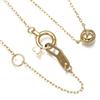 Used Star Jewelry Necklace Diamond 0.04ct Moon Setting Single K18YG #195655