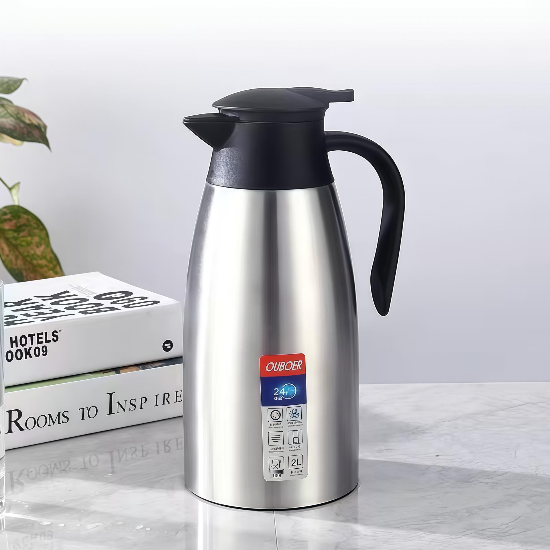 304 Stainless Steel 2L Vacuum Insulated Kettle – Ideal for Hotels & Homes SUS304 Liner - 24-hour Insulation