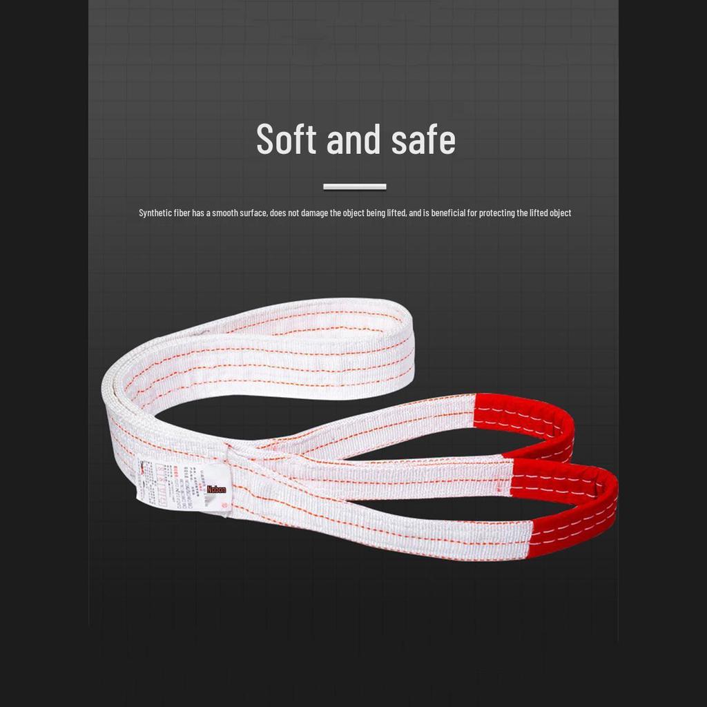 Industriell lyftsele: 2T, 3T, 5T, 10T Förtjockat tyg för kran-, gaffeltrucks- och flatbäddsapplikationer