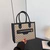 Splicing Premium Texture Handbag 2025 Spring and Summer New Retro Work Commuter Shoulder Underarm Bag Tote Bag Women