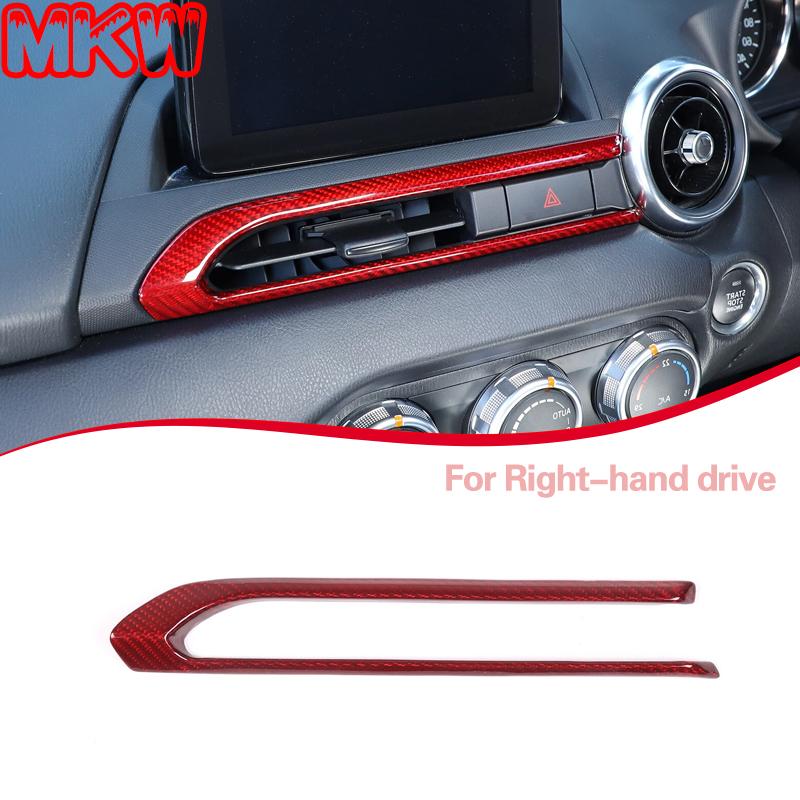 Real Carbon Fiber For Mazda MX-5 MX5 ND Miata 2016-2026 Car Center Console Air Outlet Vent Cover Trim Car Accessories