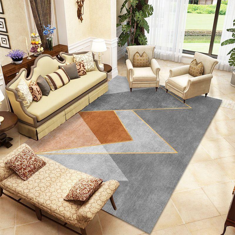 Covor Decorativ Geometric Modern pentru Sufragerie Covor Antiderapant pentru Camere Covor de Casă Covoraș pentru Mese de Cafea Mari Curățare Ușoară