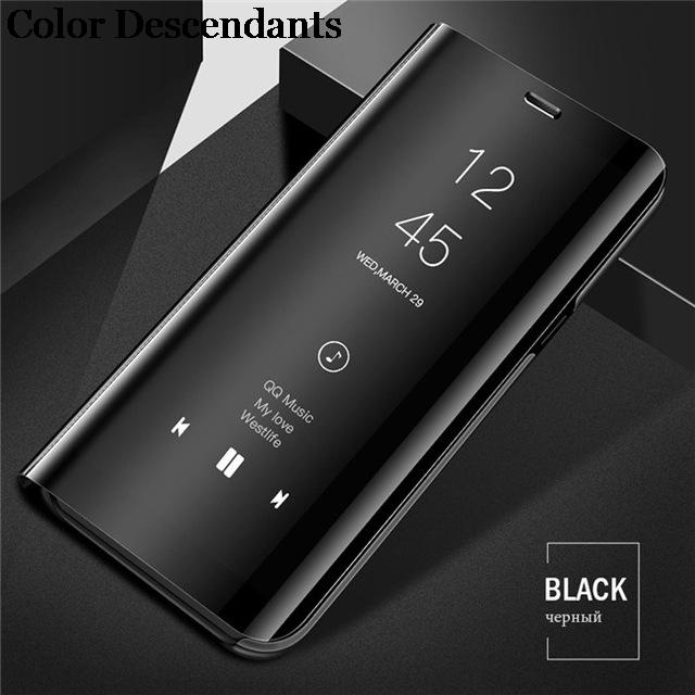 Coque de téléphone à rabat miroir rouge Mi 14C 13C pour Xiaomi Redmi Note 13 Coque Xiomi Redmi 12 12C 14C 10 Support magnétique Coque Xiaomi13 14T POCO F6 Pro