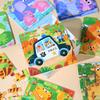 9-Piece Wooden Puzzle Kindergarten Children'S Early Education Puzzle Cartoon Animal Traffic Plane Puzzle 3-7 Years Old Toy