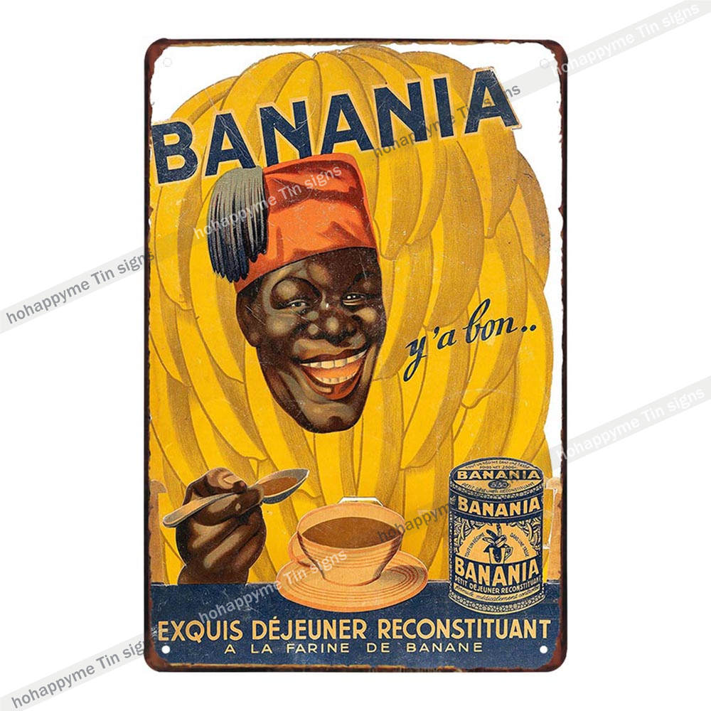 BANANIA Metal Signs Funny Tin Painting Plaque Vintage Decorative For Bar Pub Club Cafe Poster Wall Stickers Home Decor 20x30cm