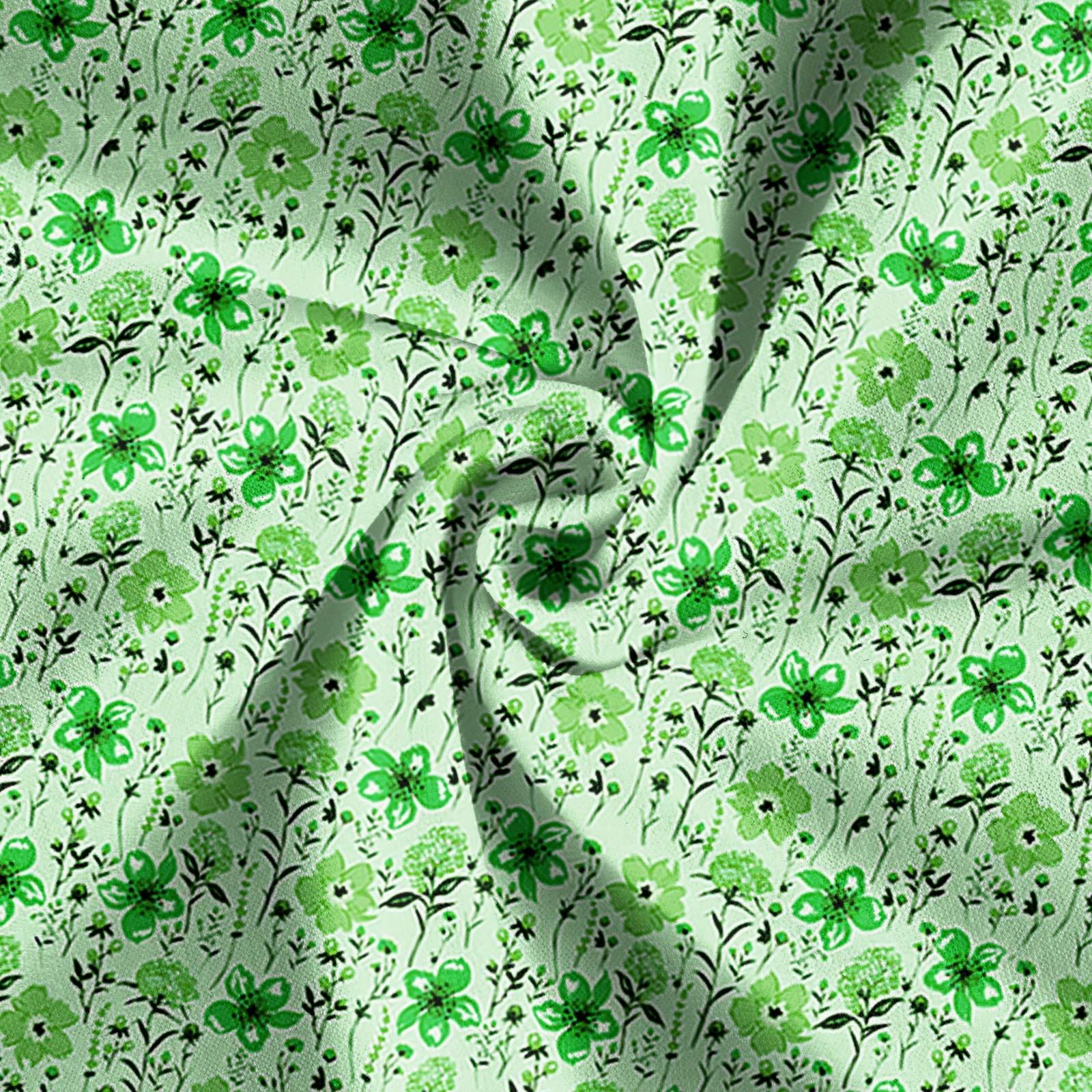 Женская модная повседневная футболка с v-образным вырезом и цветочным принтом — фото 7