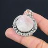 925 Sterling Silver Natural Rose Quartz Rough Unique Mother Elegant New Pendant