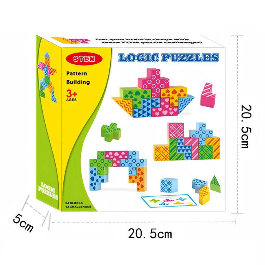 

Kids 3D Puzzle Building Blocks Montessori Educational Toy Tangram Brain Teaser Game Shape Matching Learning Toy