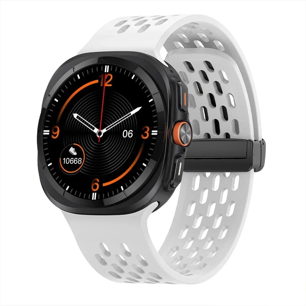 Magnetic Silicone Strap for Samsung Galaxy Watch Ultra 47mm No Gaps Sport Band Correa Bracelet For Galaxy Ultra 47 Mm Watchband