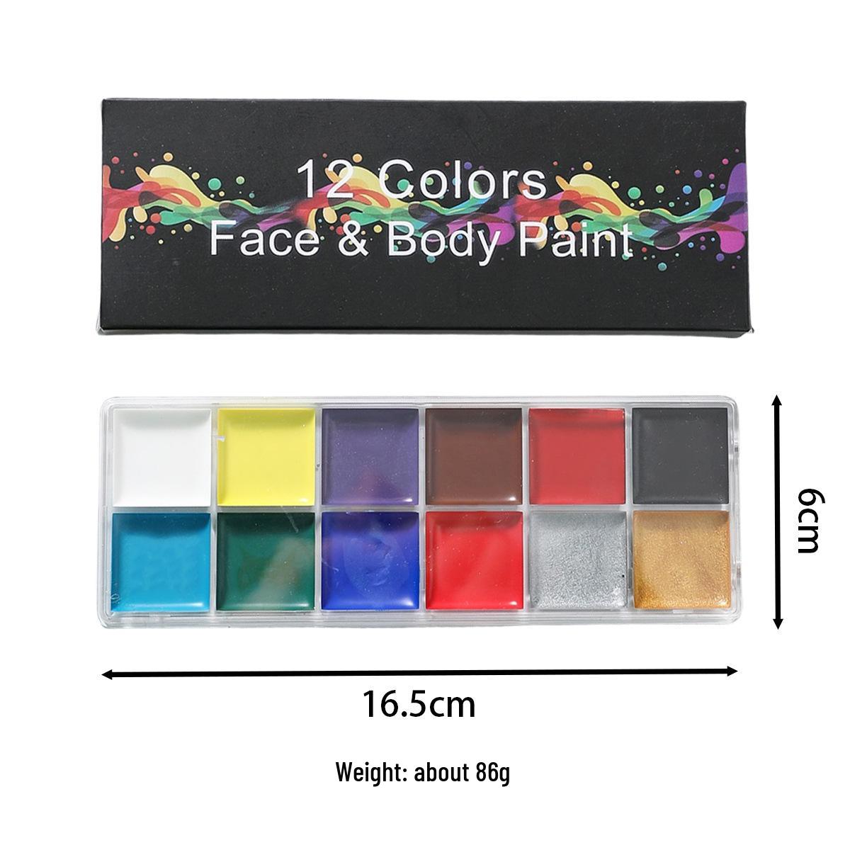 

12-Color Non-Toxic Oil Face & Body Paint for Halloween Makeup