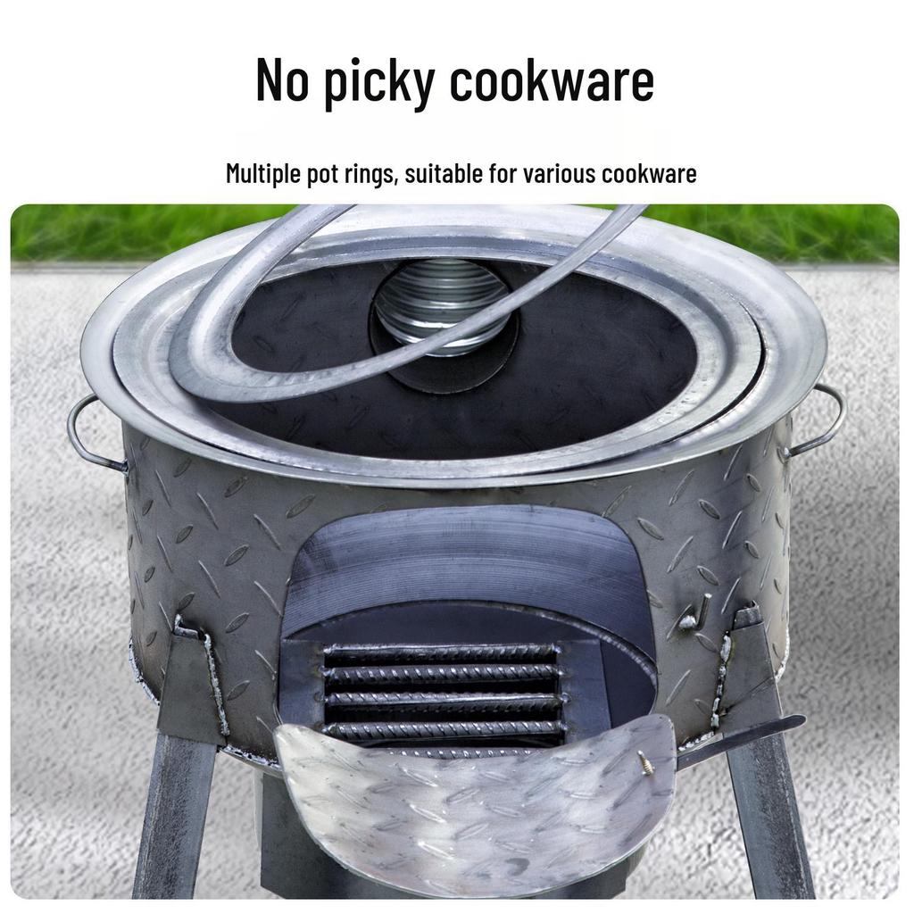 Portable Firewood Stove for Rural Home Use: Efficient Heating for Large Pots