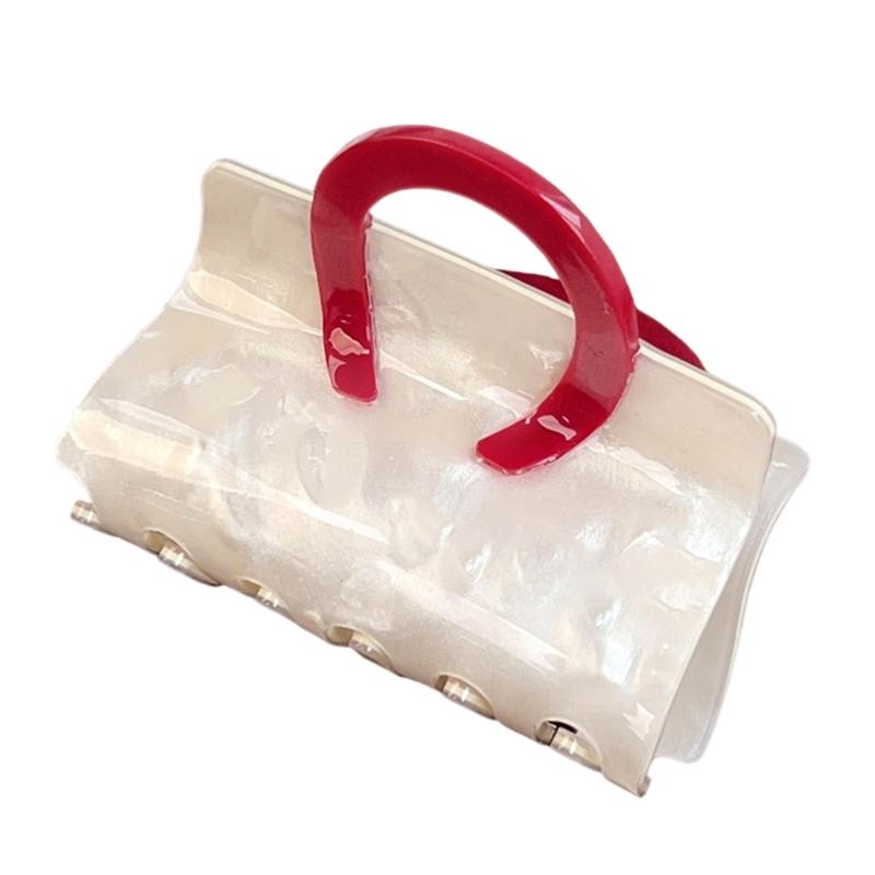 

Handbag Resin Hair Clip Leopard Pattern Hold Casual Styling Accessory Photo Props белый