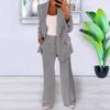 Damen Schwarzes Anzugset mit Weithose und Blazer, Mehrere Farboptionen