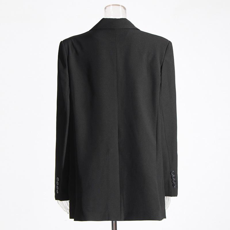 European-American Commuter Suit Collar Long Sleeve Button Stitching Women's Jacket, Pure Design, 2025 Fashion