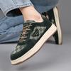 Men’s Black Green Checked Sports Shoes Casual Skateboard Shoes Students Walking Running Sneakers Shoes Over Sized 46 47 48