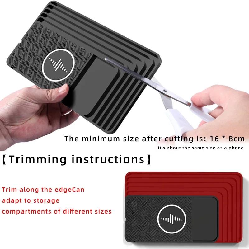 Type C Car Wireless Charger Mat Silicone Non-Slip Pad for iPhone 15 14 13 12 11 Samsung S24 Xiaomi Car Phone Fast Charging Stand