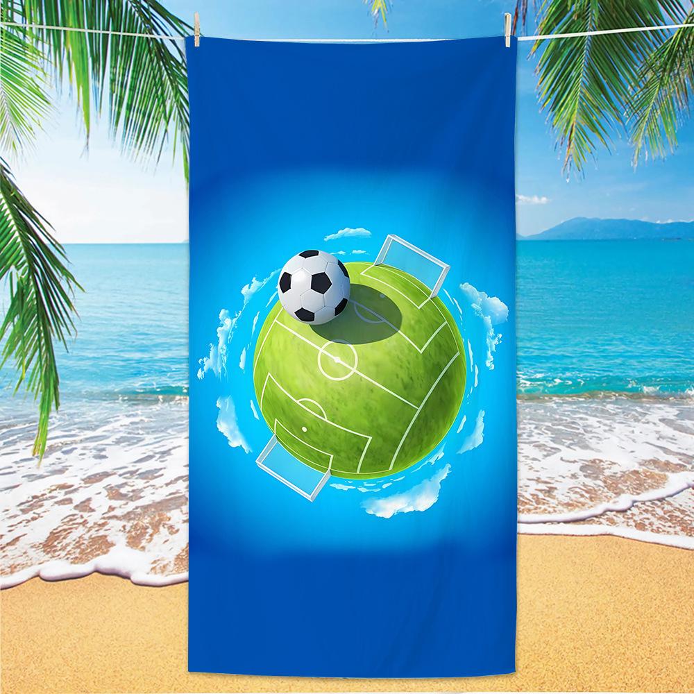 Neues Fußball-Strandtuch Weltmeisterschafts-Thema Mikrofaser-Strandtuch für Erwachsene Großes Strandtuch