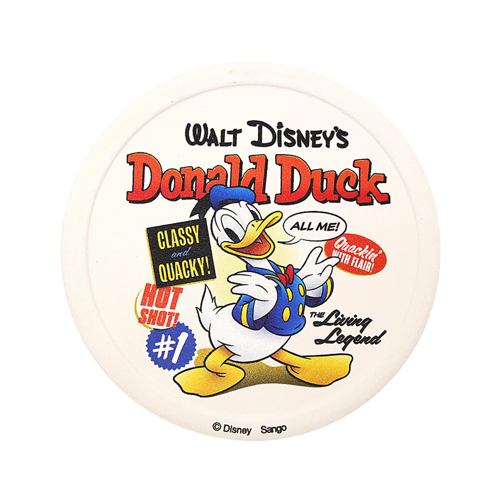 

Disney Donald Duck Water Absorbent Coaster, Approx. 9cm, Miscellaneous Goods, Made in Japan, 3322-03