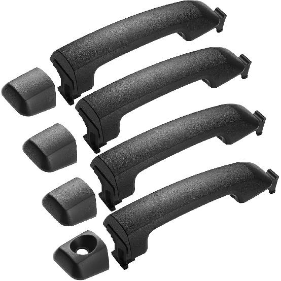 4Pcs Exterior Door Handles for Toyota Tundra 2007-2019 & Toyota Sequoia 2008-2016,Replaces 69210-0C030-C0, 69217-0C060-C0, 69217-0C050-C0, Black
