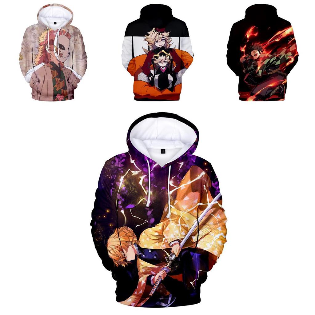 Vibrant Demon Slayer Kimetsu No Yaiba 3d Printed Hoodie Sweatshirt For Casual Wear