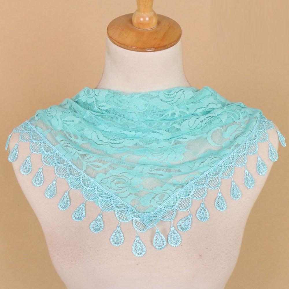 Fashionable Neckerchief Hollow Rose Scarf Lace Scarf