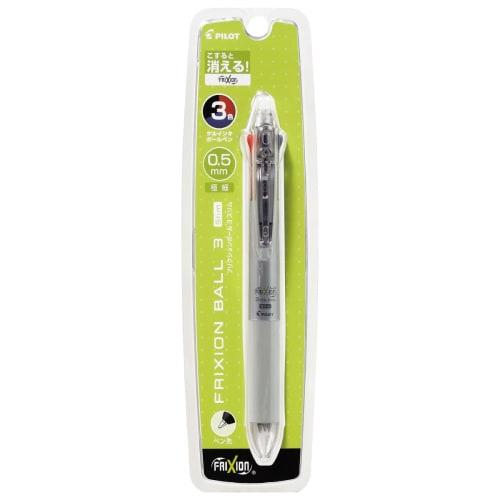 PILOT 3 Color Ballpoint Pen Frixion Ball 3 Slim 0.5mm Dark Silver PLKFBS60EFDS