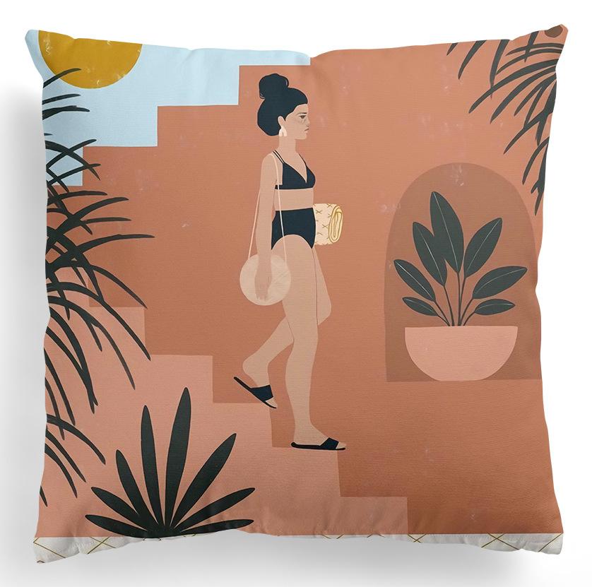 Home Kissenbezug, quadratisch, Bürodekoration, Kissenbezug, abstrakte Malerei, Druckmuster, Dekoration