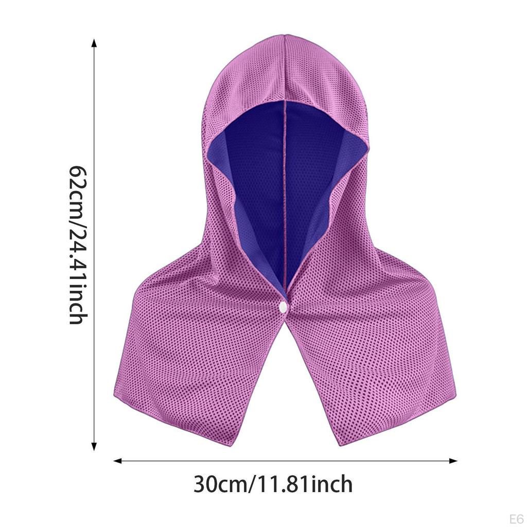 Cooling Hoodie Towel Neck Wrap Soft for Weather Sun Protection Ice Cycling
