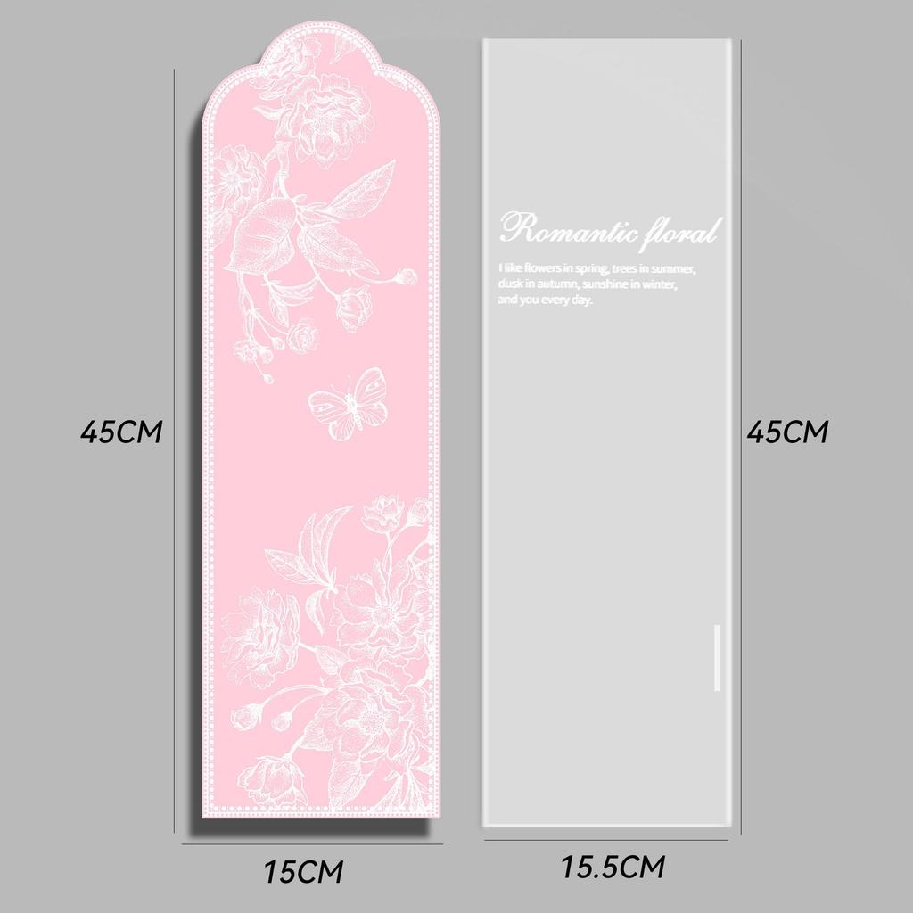 Retro Floral Single Stem Bouquet Sleeve for Fresh Flowers - DIY Gift Packaging Bag for Roses and Florists