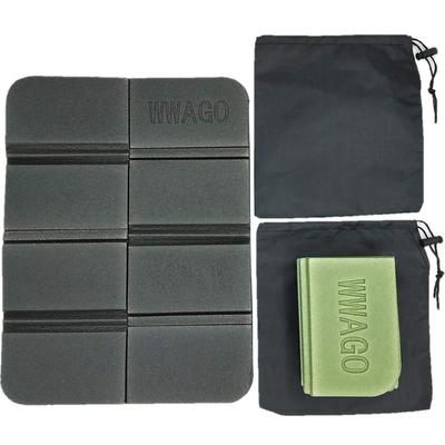 GoodKuru Estera de Sauna, Juego de 2, Bolsa de Almacenamiento Incluida, Plegable, Asiento de Ocio para una Persona, Estera para Glúteos, Lámina para Sauna, Ligera, Compacta, Impermeable,