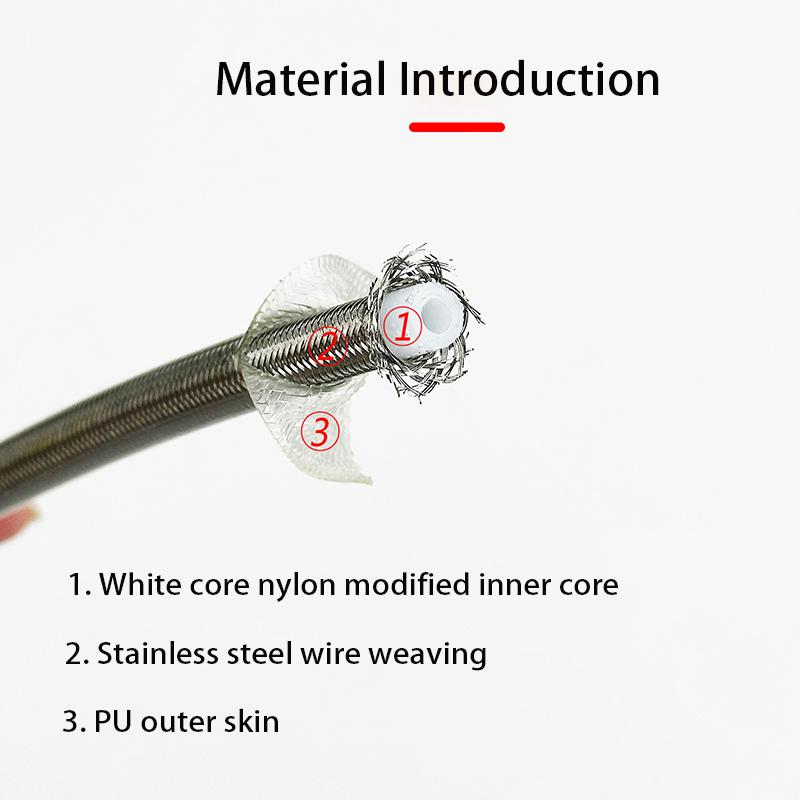 1M~10M Motorcycle Braided Stainless Steel Nylon Brake Pipe Line Hose Brake Line Gas Oil Fuel Tube Pipe Racing Brake Hose