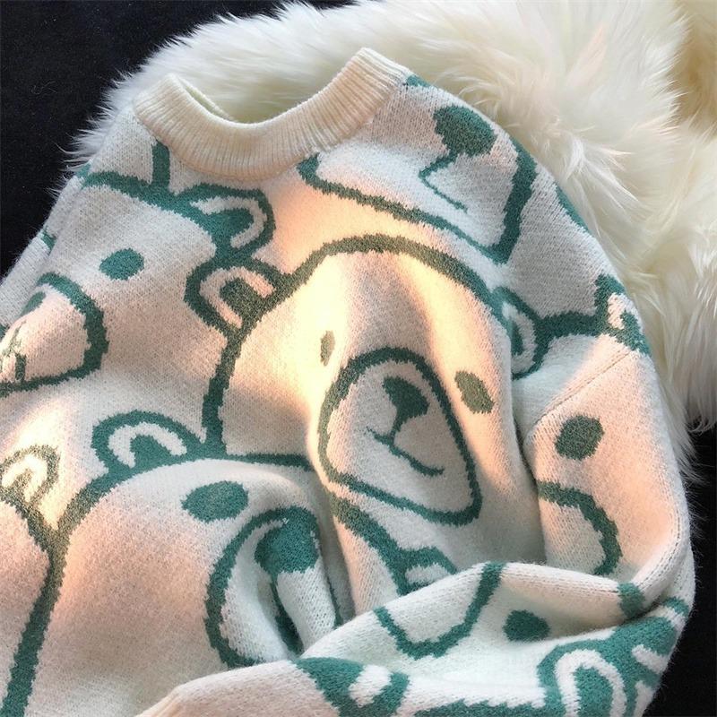 Autumn Winter Harajuku Sweaters Women Ladies Anime Long Sleeve Streetwear Goth Vintage Clothing Aesthetic Kawaii Tops Pullovers