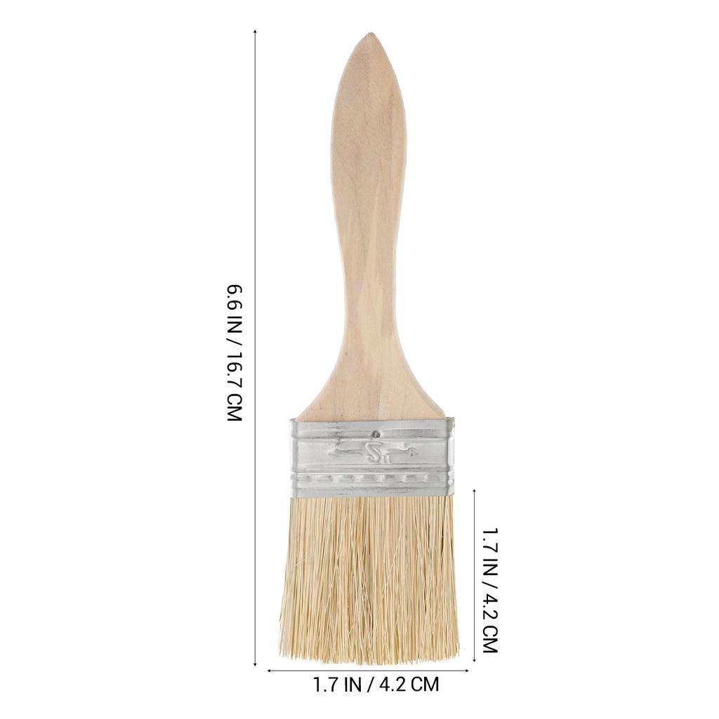 10er Set Verdickter Holzgriff Pinsel 2 Zoll Feine Borsten Wandmalwerkzeug Langlebige Faser Marinierpinsel Für Farbe