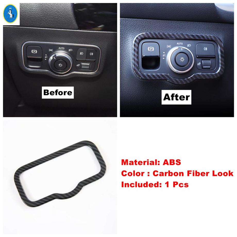Lift Button Air AC Vent Gear Box Panel Cover Trim For Mercedes-Benz GLA 220 H247 - 2024 ABS Carbon Fiber Look Accessories