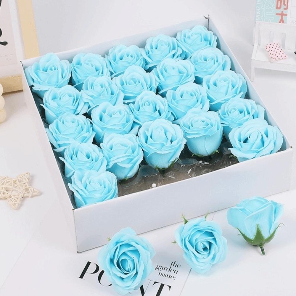 25Pcs Five Layer Rose Soap Rose Flower Realistic Floral Wreath Making Artificial Rose Flowers Handmade Gift DIY Flower Head