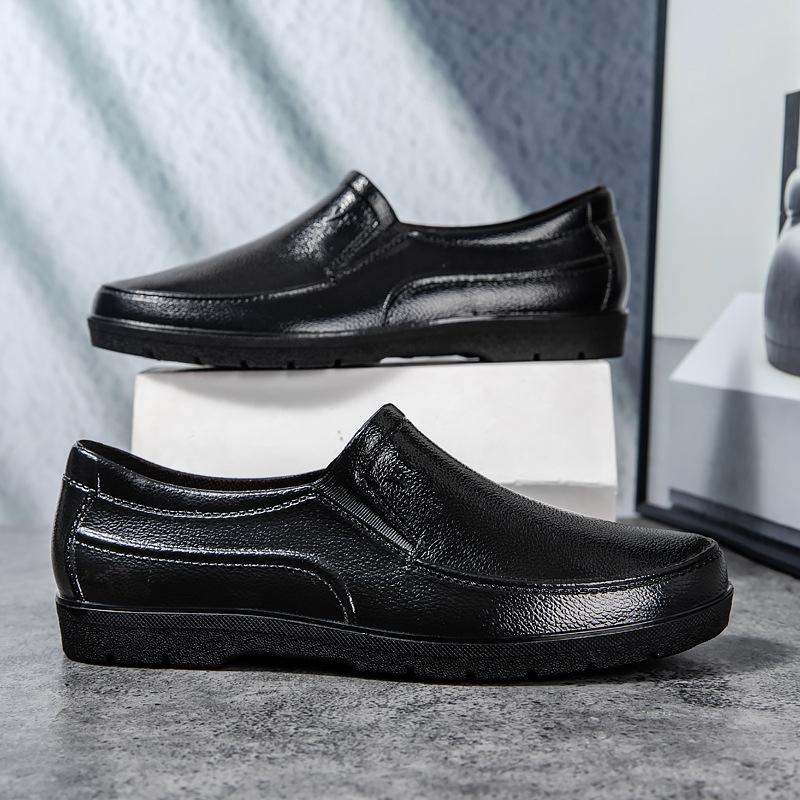 Прочные, экологичные и доступные утолщенные дождевые ботинки мужские бархатные полусапоги мужские водонепроницаемые ботинки короткие кухонные рабочие дождевые 39