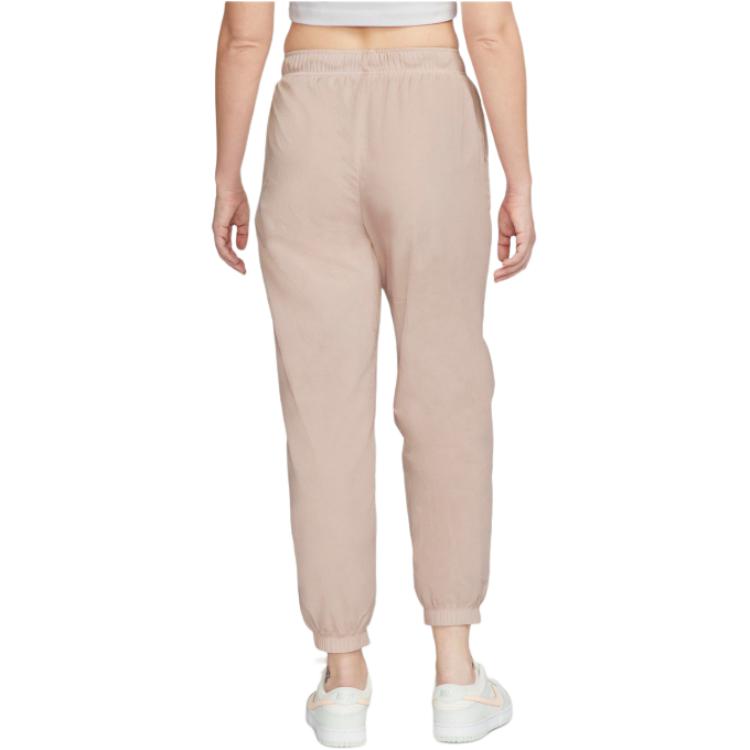 Nike Solid Color Logo Cuffed Knit Joggers Women Bottoms Pink DM6183-601