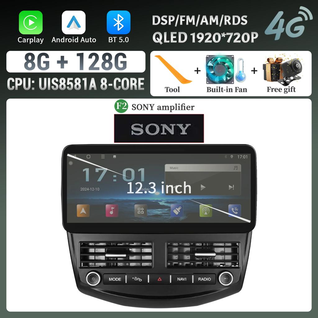 12.3inch Android Car Radio For Ford Focus 3 Mk 3 2011-2019 Multimedia 4G GPS Wireless Bluetooth Carplay Head Unit Stereo Screen