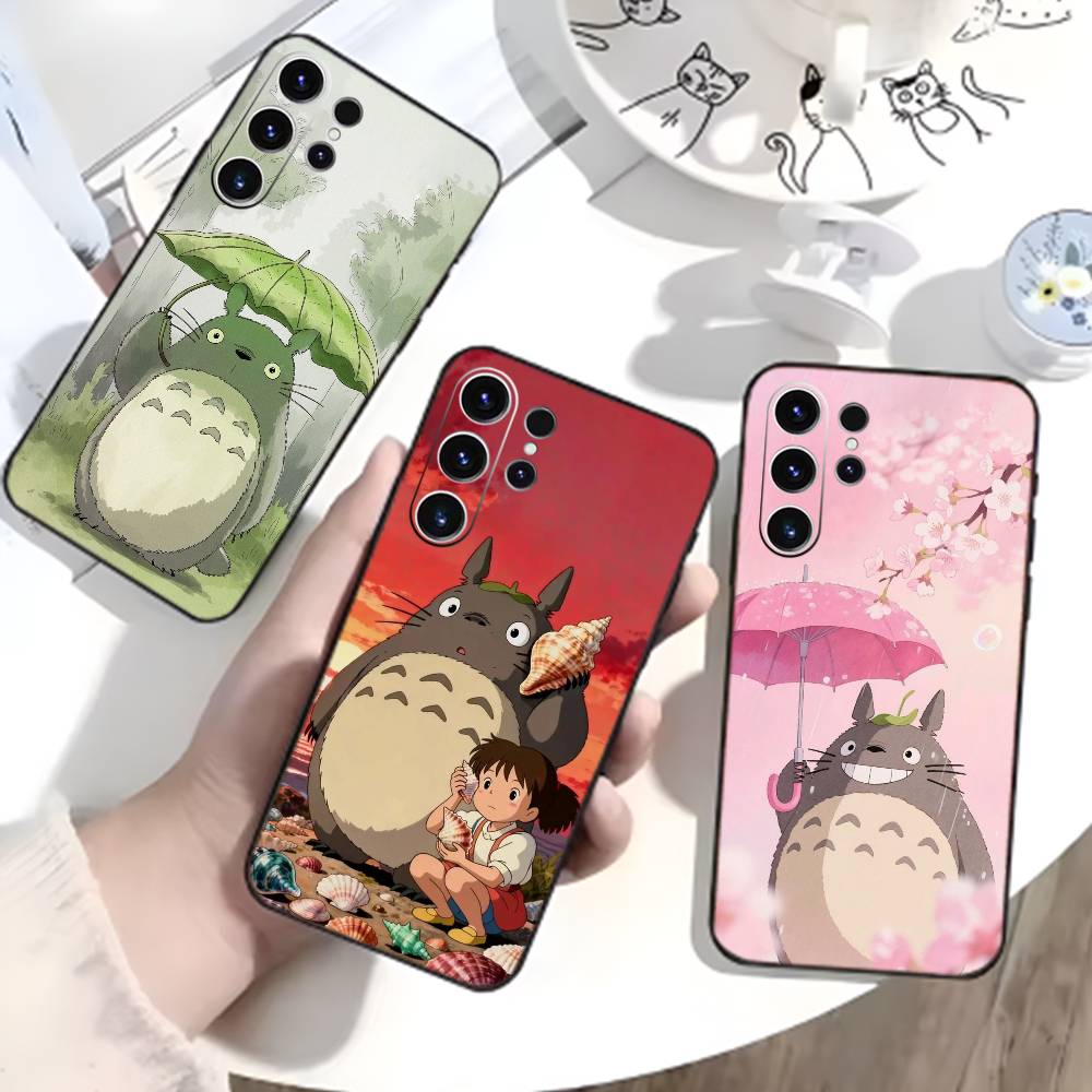 Cartoon O-Totoro-ES Phone Case For Samsung S26,S25,S24,S23,S22,S21,S20,Plus,Fe,Lite,Others Black Cover