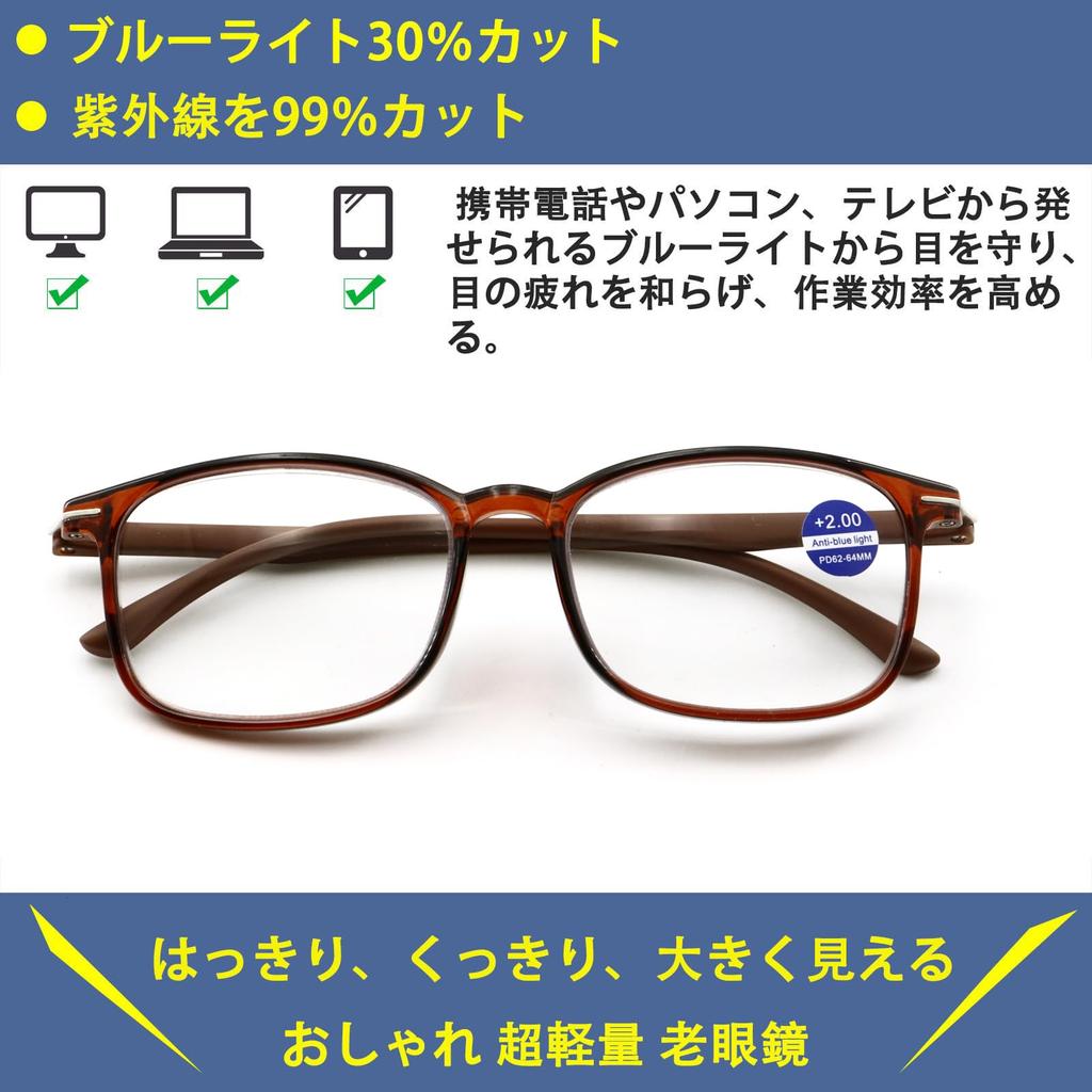 Reading Glasses with Blue Light Wellington UV Shape Memory for Women and Men [JINSCOOP] Blocking, Portable, Lightweight, Stylish, Frame, Protection,