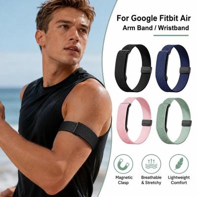 Adjustable Fitness Tracker Strap Nylon Bicep Band Arm Band for Google Fitbit Air for Women Men