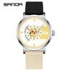 Sanda Nylon Strap Quartz Watch - Simple, Thin, Creative Dial, Waterproof, for Students and Sports