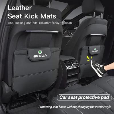 Husa Anti-Zgârieturi Spătar Scaun Auto Protector din Piele pentru Skoda Fabia Superb Yeti Octavia Rapid Kodiaq Mk3 A4 A6 A7 2 3 A5 Kamiq